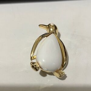 Gerry’s Gold and White Penguin Brooch
